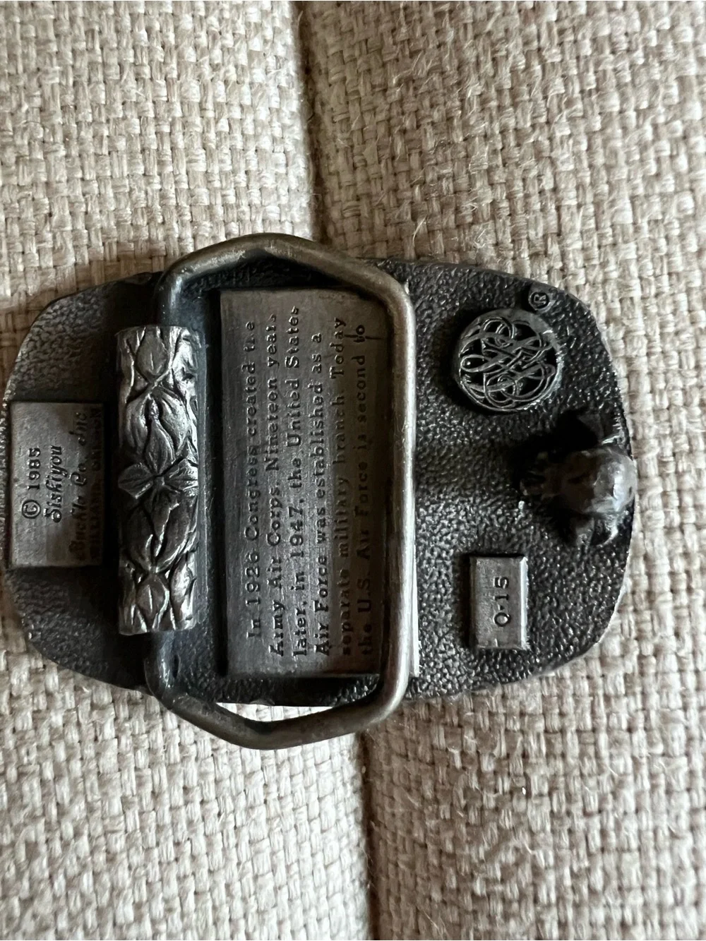 Vintage Siskiyou United States Air Force Belt Buckle with Jay-Pee Leather Belt
